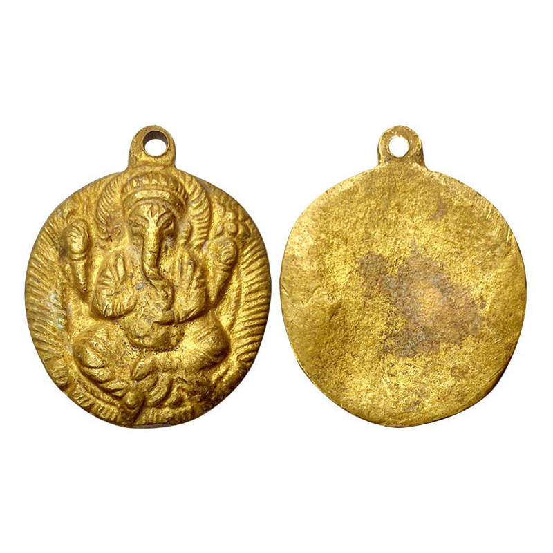 Ganesha medal, Bronze, Oval planchet. 12g. Obv. Ganesha. Rev. blank. EF. Scarce....