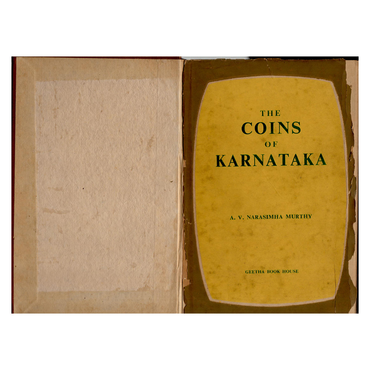 Paper, Book: The Coins of Karnataka, by A.V. Narasimha Murthy. Published by Geetha Book Ho