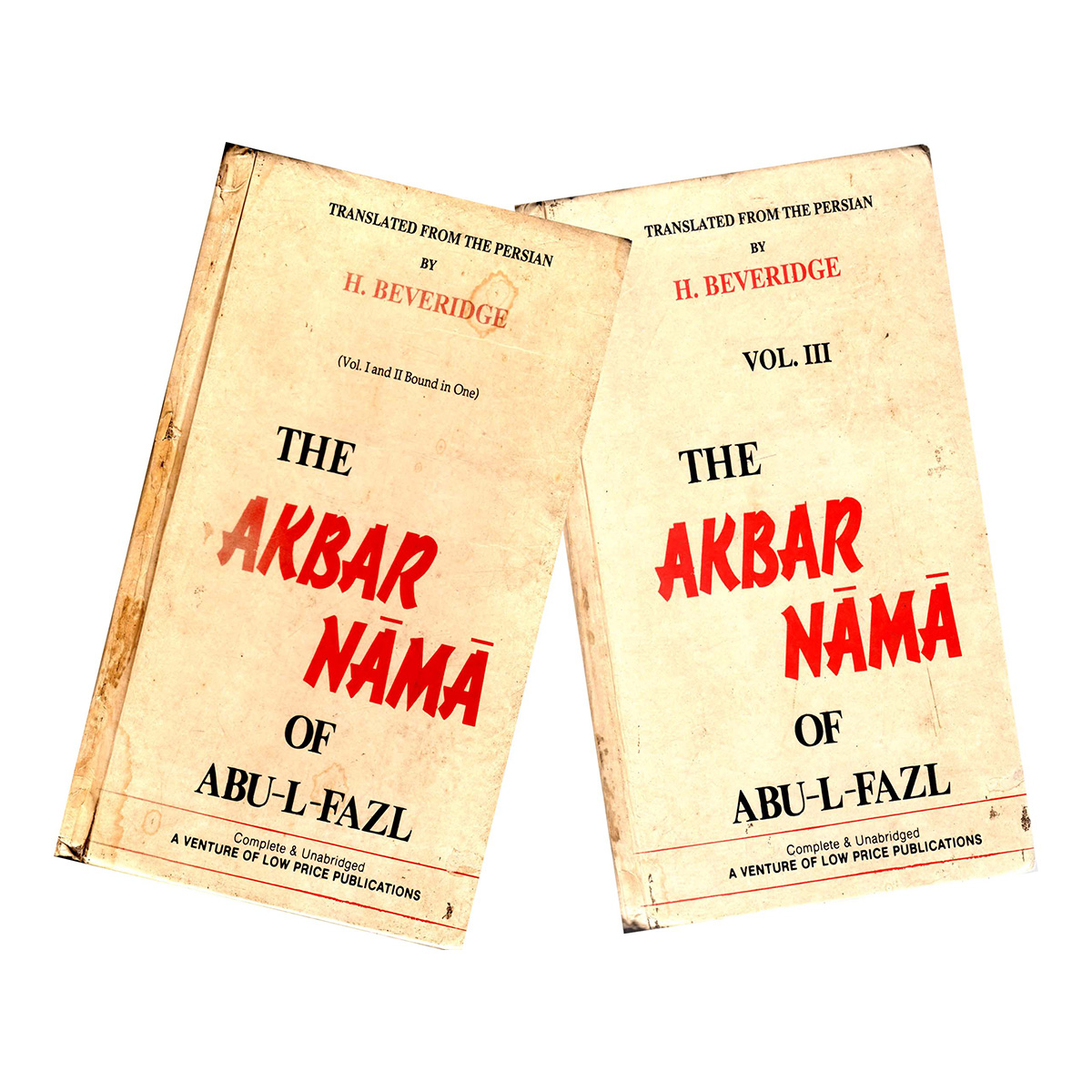 Paper, Book: The Akbar Nama of Abu-l-Fazl, translated from the Persian by H. Beveridge, in