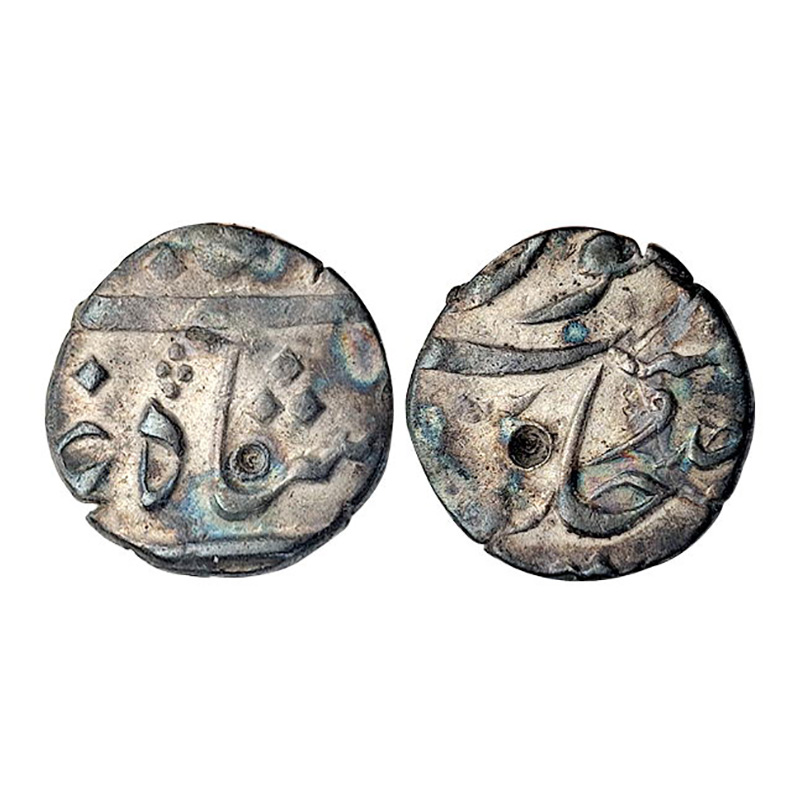 Shah Jahan III, ½ Rupee, Silver, Surat mint, in the name of Shah Alam II, RY Ahd (KM# 470.