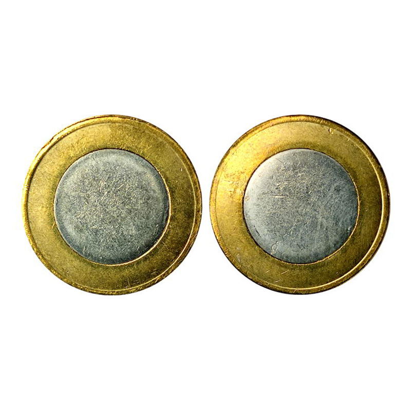 10 Rupees Error, Bi-metal. Un-stamped or Blanck Planchet of the 10 Rupee Coins. Plain edge