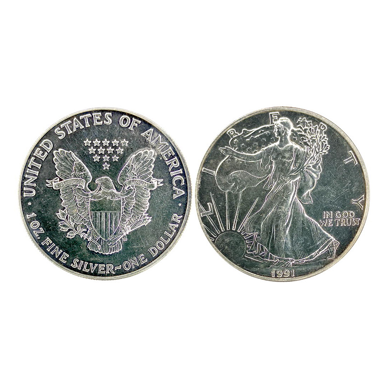 USA, 1 Dollar, Silver, 31.12 g, 1 Oz, Fine Silver, Liberty on obv. Eagle and name of the c