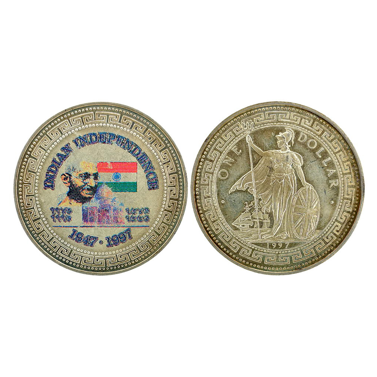 Golden Jubilee Dollar, Silver, 1 Oz, 1 Dollar coin design of 1927 with Goddess Britanica i