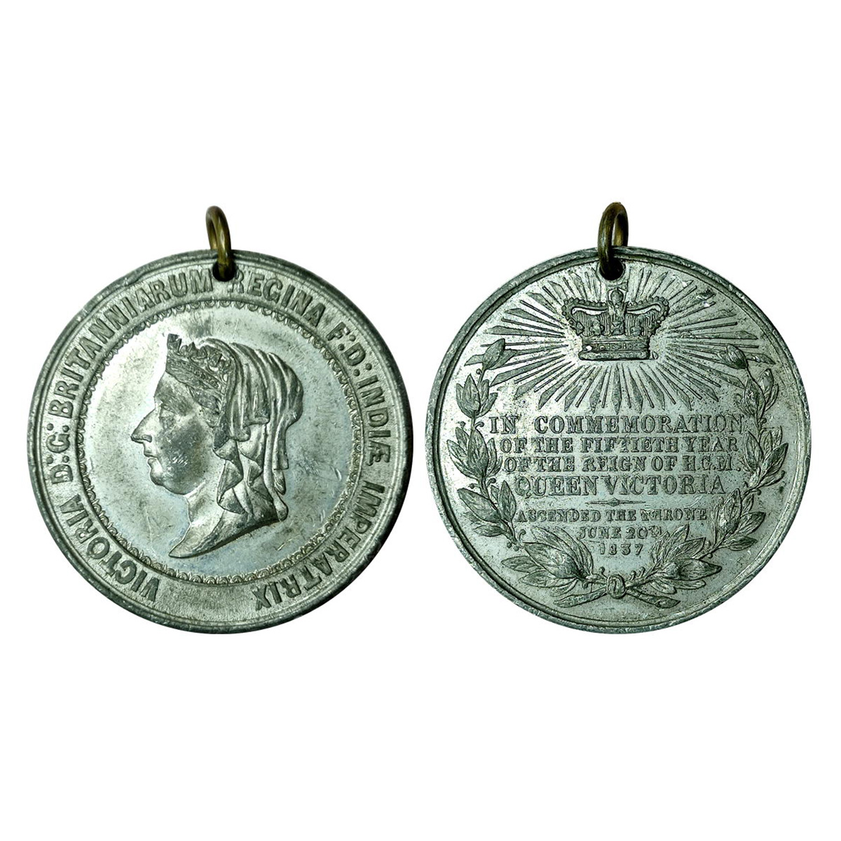 Queen Victoria, Tin, 28.65 g, bust of the Queen to left on obv. Issued to Commemorate the 