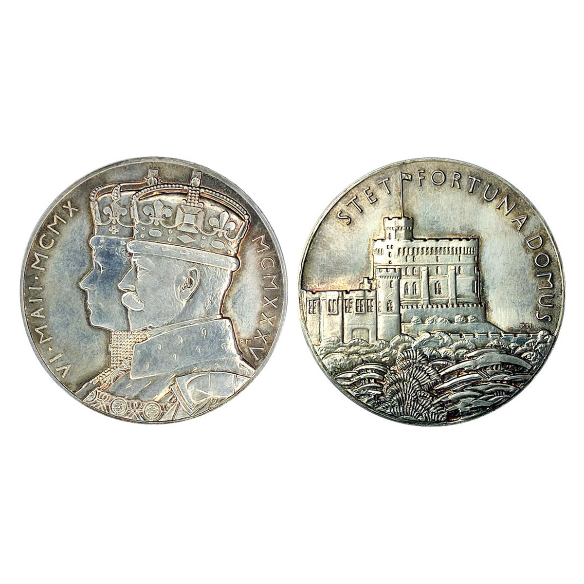 George V, Silver Jubilee Medal, Silver, 15.57 g, George V and Queen Mary, Silver, 15.6g, D