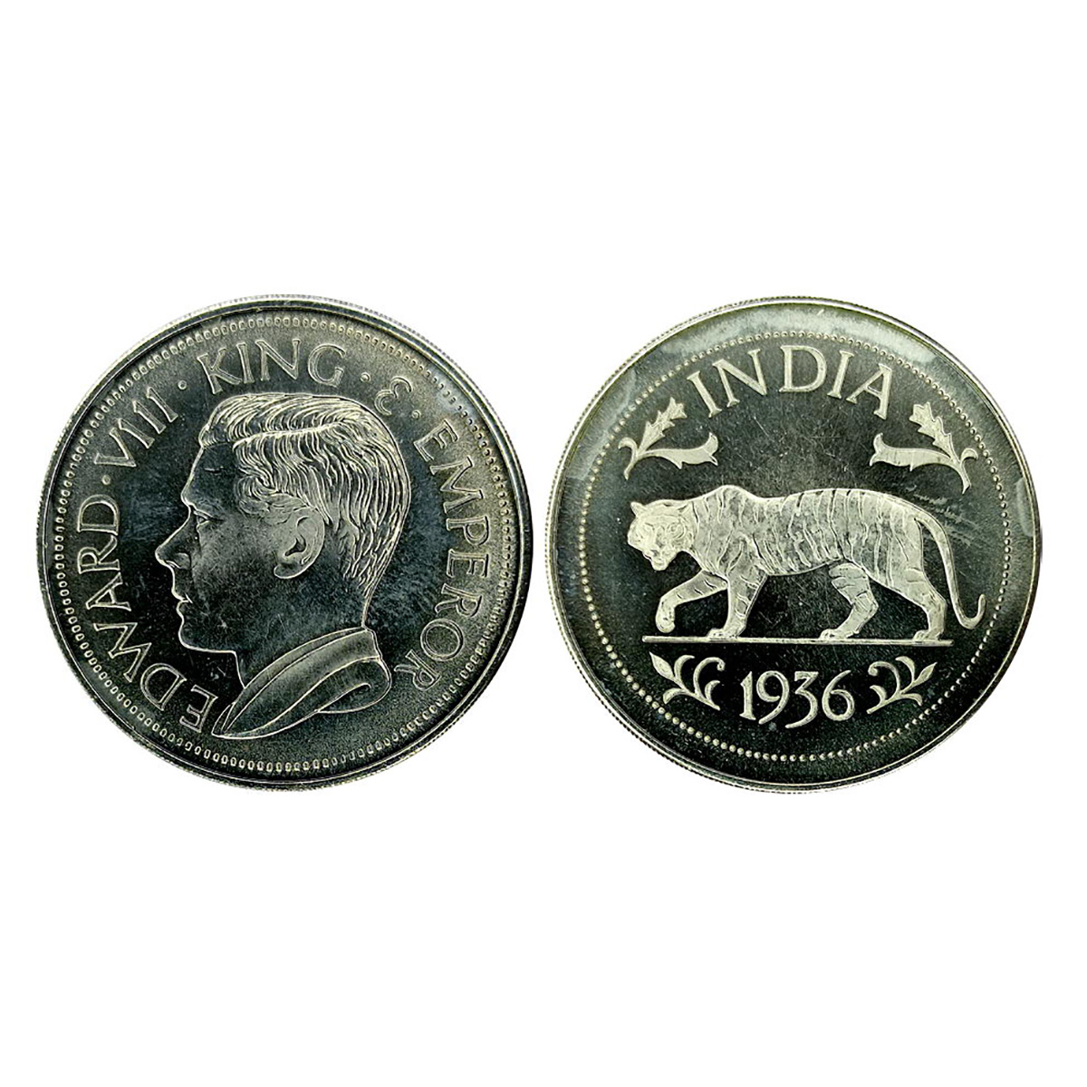 Edward VIII, Copper-Nickel, Fantasy Medal, bust of the king to left on obv. A Tiger walkin