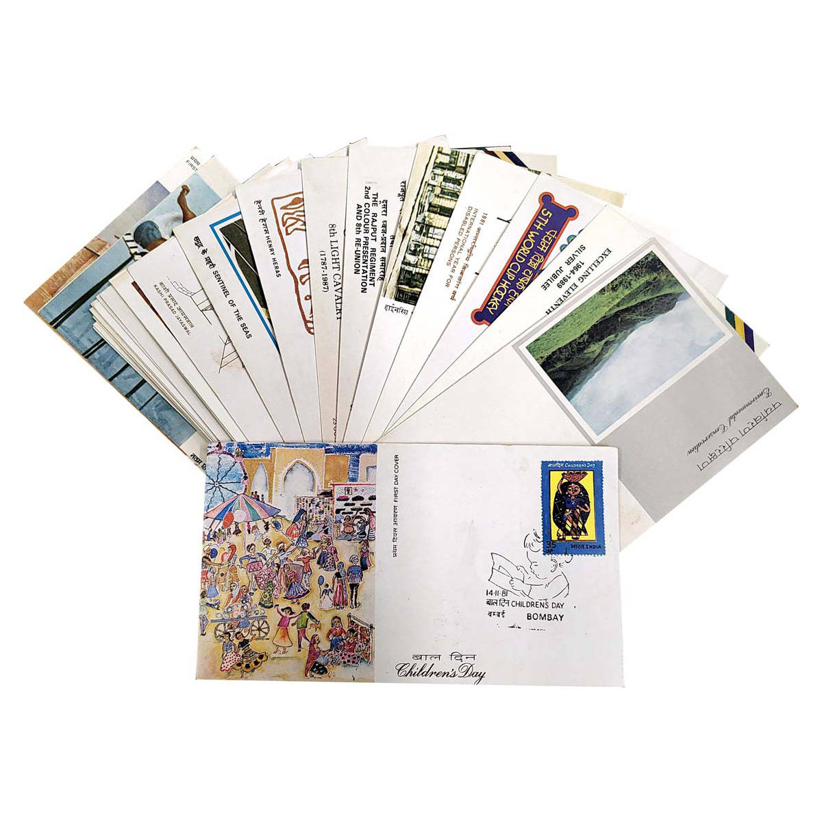 Paper, Collection of 25 FDCs. First Day Covers from 1981 to 1987. All the Covers are with 