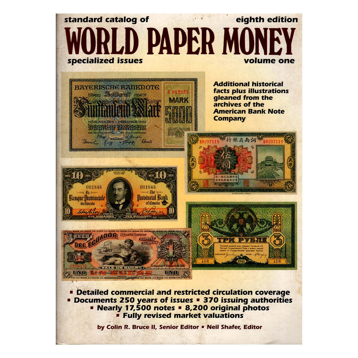 Book: Standard Catalog of World Paper Money: Specializedd Issues, Vol. I Additional histor