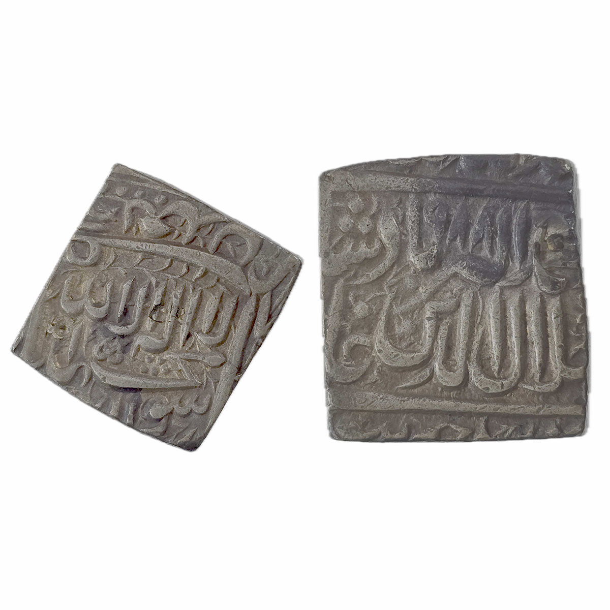 Akbar, Jaunpur mint, Silver, Square Rupee, Kalima, Zarb Jaunpur mint name at bottom on rev
