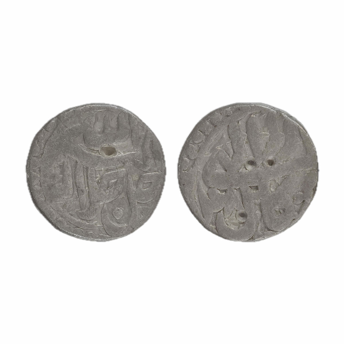 Akbar, Kabul mint, Silver, ½ Rupee, Allahu Akbar type, Ilahi 48, Azar Month. Test marks, V