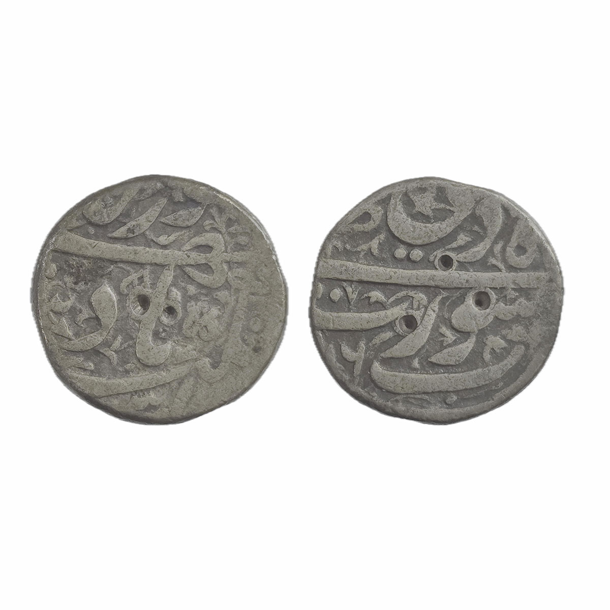 Jahangir, Surat Mint, Silver, Rupee, Nuruddin type, Di Month, RY 16. Test marks, Very Fine