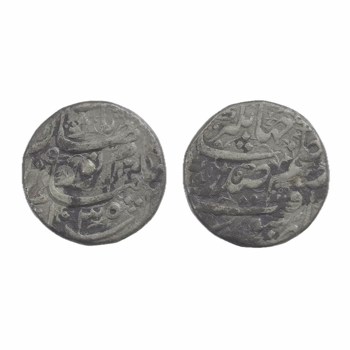 Nur Jahan with Jahangir, Surat Mint, Silver, Rupee, AH 1035, RY (21). Test marks, Very Fin