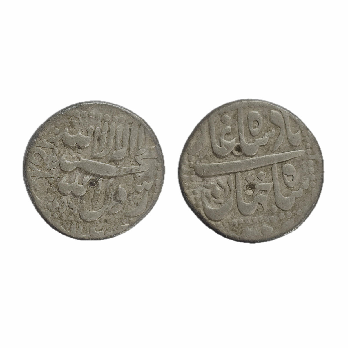 Shah Jahan, Burhanpur Mint, Silver, Rupee, Dotted-Square-area type with mint name in the b