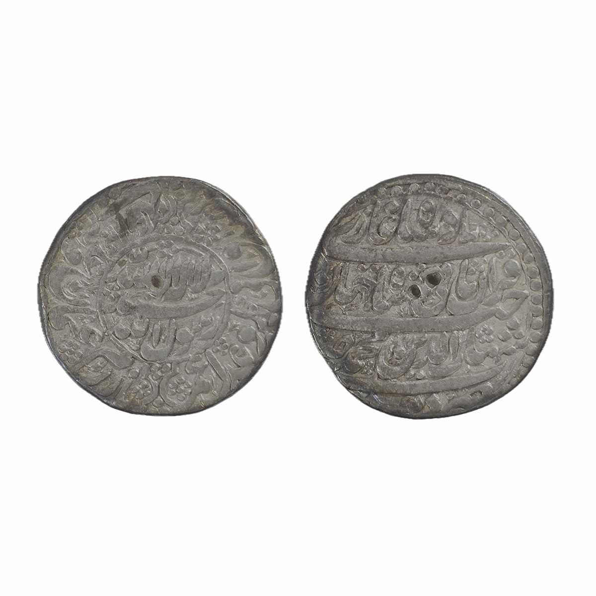 Shah Jahan, Delhi Mint, Silver, Rupee, Circular-area on obv, four-lines type with mint nam