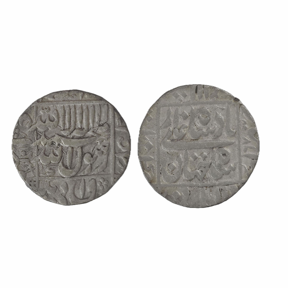Shah Jahan, Khambhayat Mint, Silver, Error Rupee, Square-area type with mint name in the l