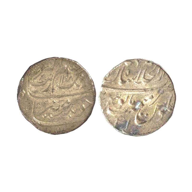 Aurangzeb, Rupee, Shahjahanabad Dar ul Khilafat Mint, Silver, Badr Munir type. Mint name i