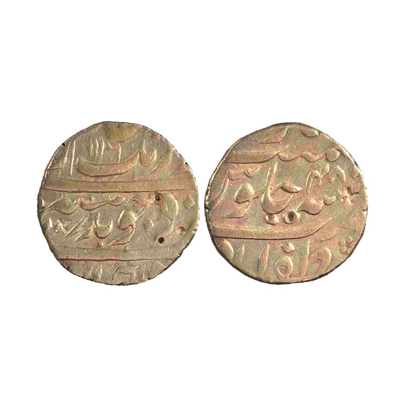 Aurangzeb, Rupee, Zafarabad Mint, Silver, Badr Munir type. Mint name in the bottom line on