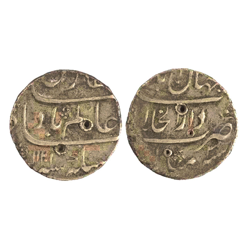 Silver, Shah Alam I, Rupee, Shahjahanad Dar ul Khilafat Mint, Ahad Mubarak type, complete 