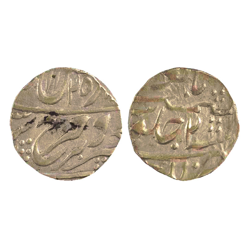 Silver, Farrukhsiyar, Rupee, Lucknow Mint, Mint name in the bottom line on rev, AH 1125, R