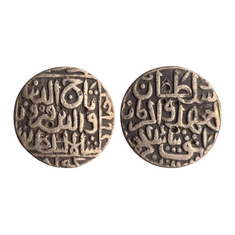 Gulbarga Sultanate, Taj ud din Firuz Shah, Silver, Tanka, Ahsanabad Mint, complete mint na
