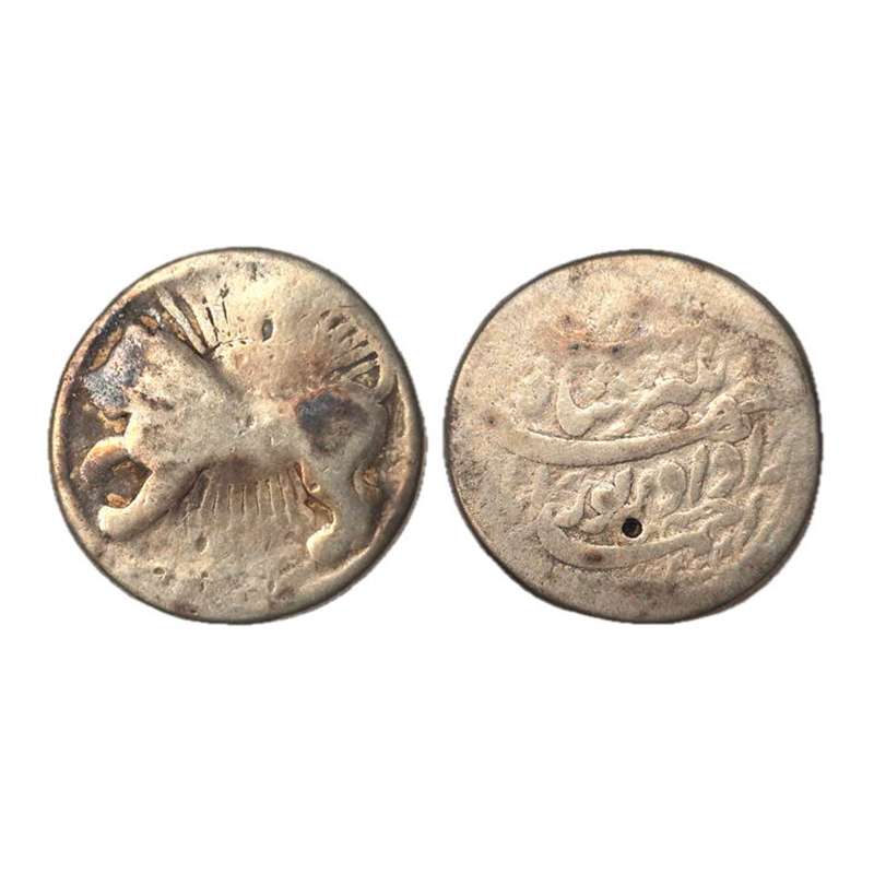 Jahangir, Zodiac Rupee, Ahmedabad Mint, Leo type, Silver, 10.69 g, with a Lion to left on 