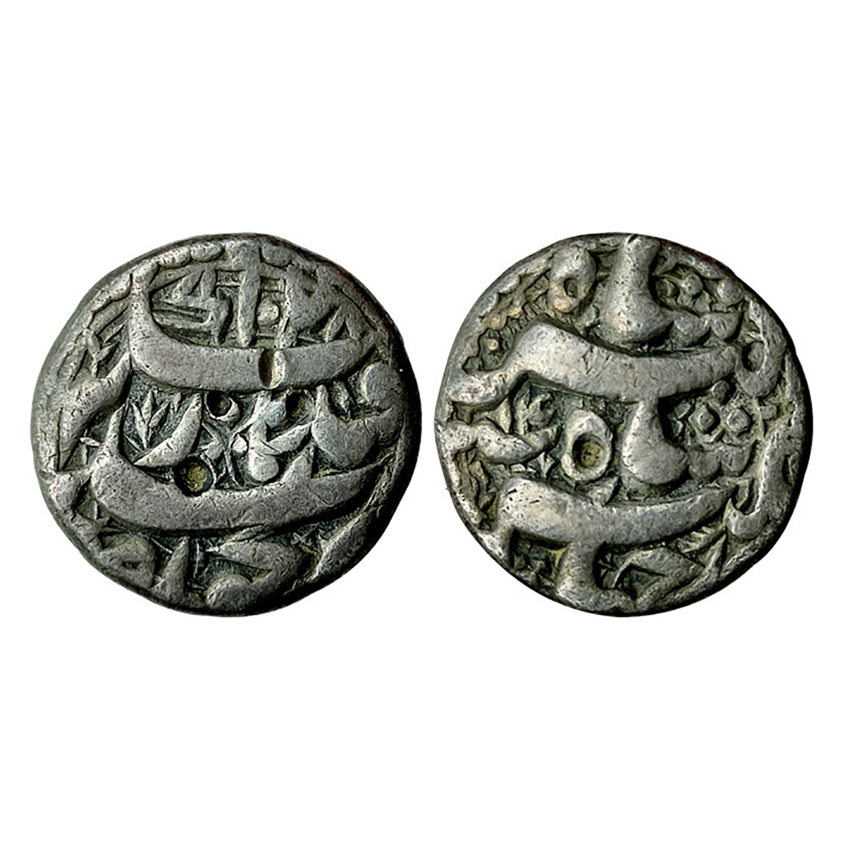 Jahangir, Qandhar Mint, Silver, Rupee, Dilkhwah Couplet type, AH 1028, RY 14, mis-match er