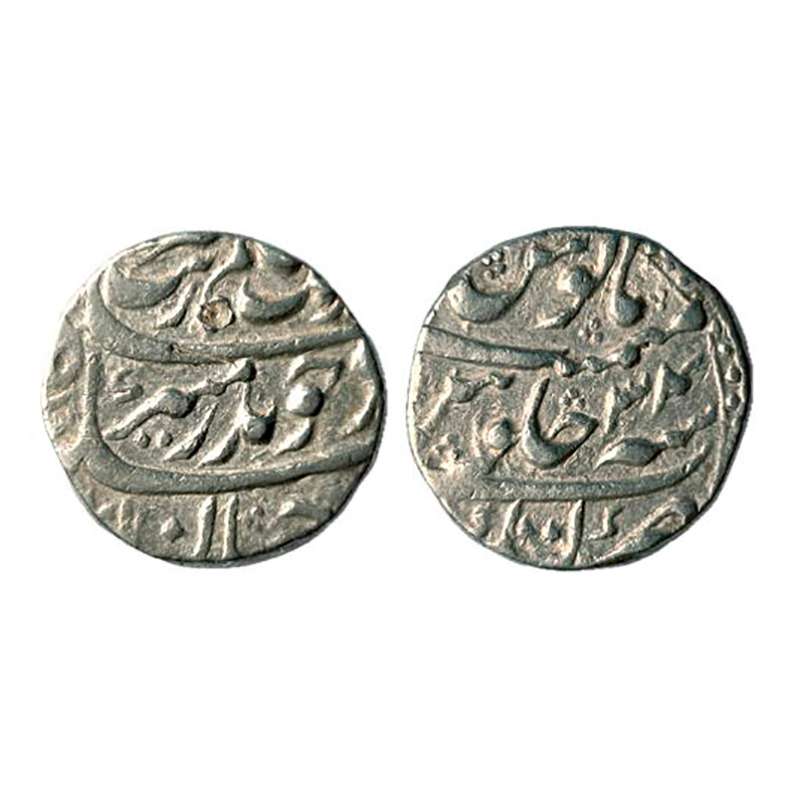 Aurangzeb, Katak mint, Silver, Rupee, Badr Munir type, AH (1071), RY 34. Mint name at bott