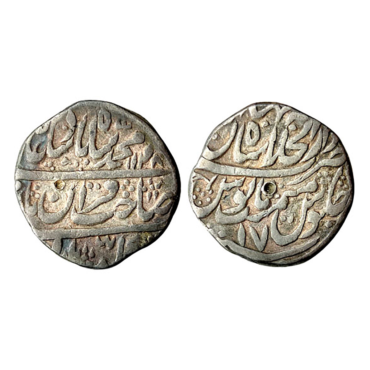 Muhammad Shah, Shahjahanabad Dar ul Khilafat Mint, Silver, Rupee, AH 1148, RY 17, Sahib Qi