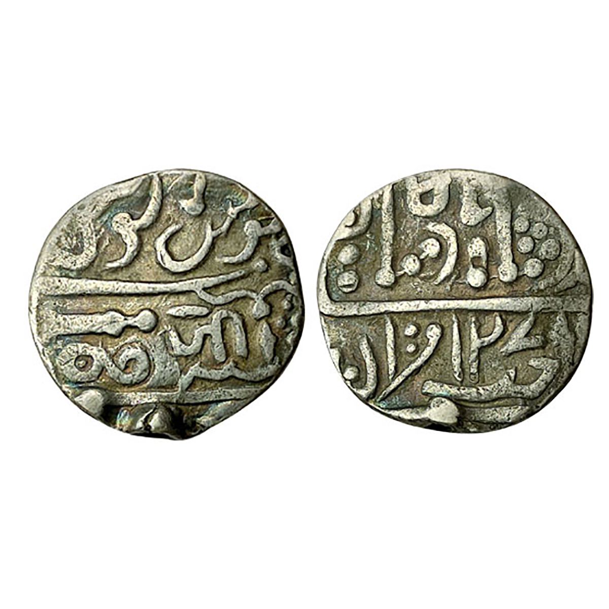 Gwalior, Jayaji Rao, Sheopur Mint, Silver, Rupee, in the name of Muhammad Akbar II, Nagari
