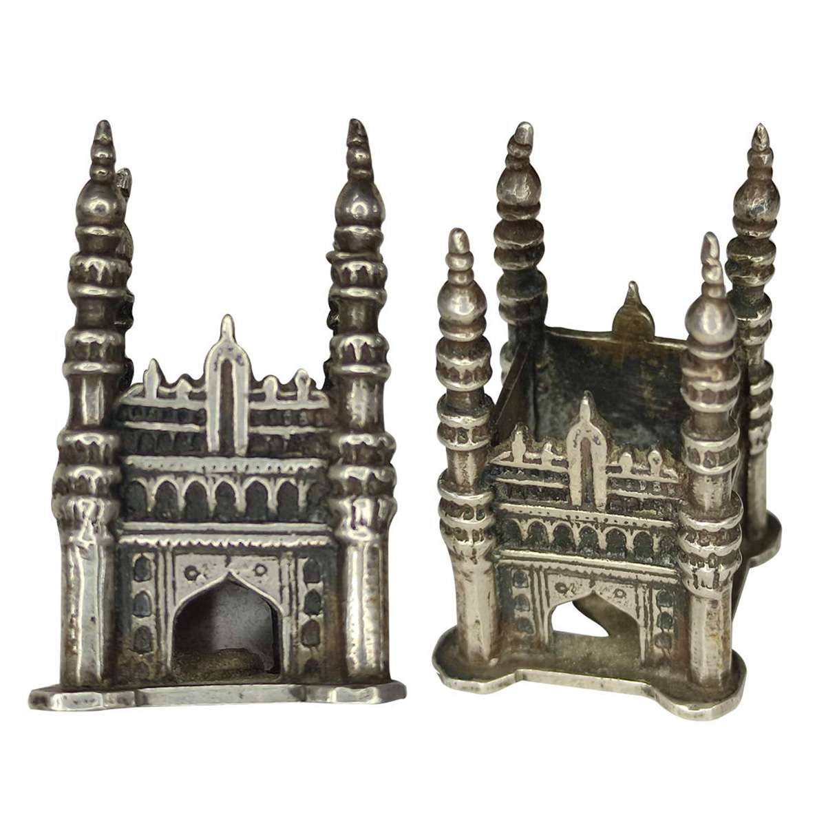 Hyderabad State, Charminar Memento, Silver, 22.36 g, three diemntional model of the famous
