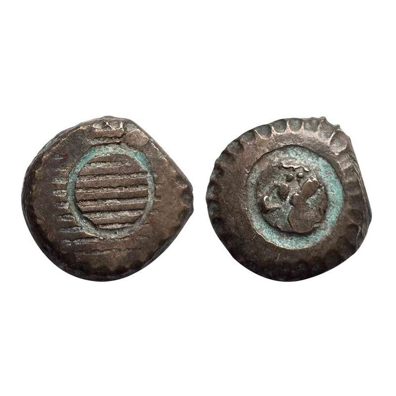 Billon, Jafarabad, Billion, 5.22 g, Double Koris, an incused circle with minute details an