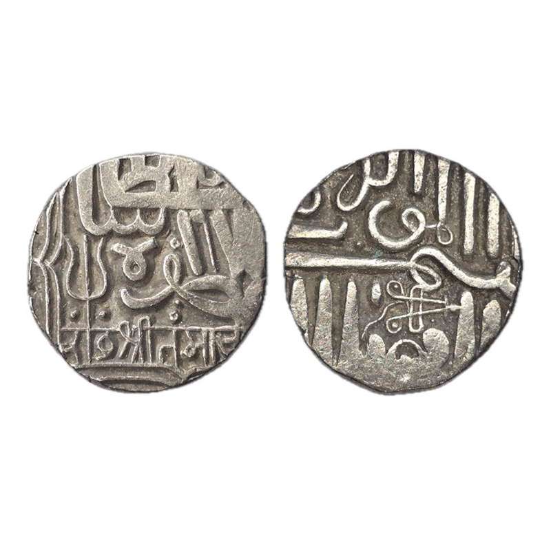 Kutch, Tamachiji (AD 1654-1665), Silver, Kori, with the name of Muzaffar Shah II, frozen A