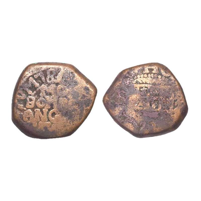 Bombay Mint, Copperoon, Copper, 13.5 g, AD 1878 with two digits 78 clearly visible at the 