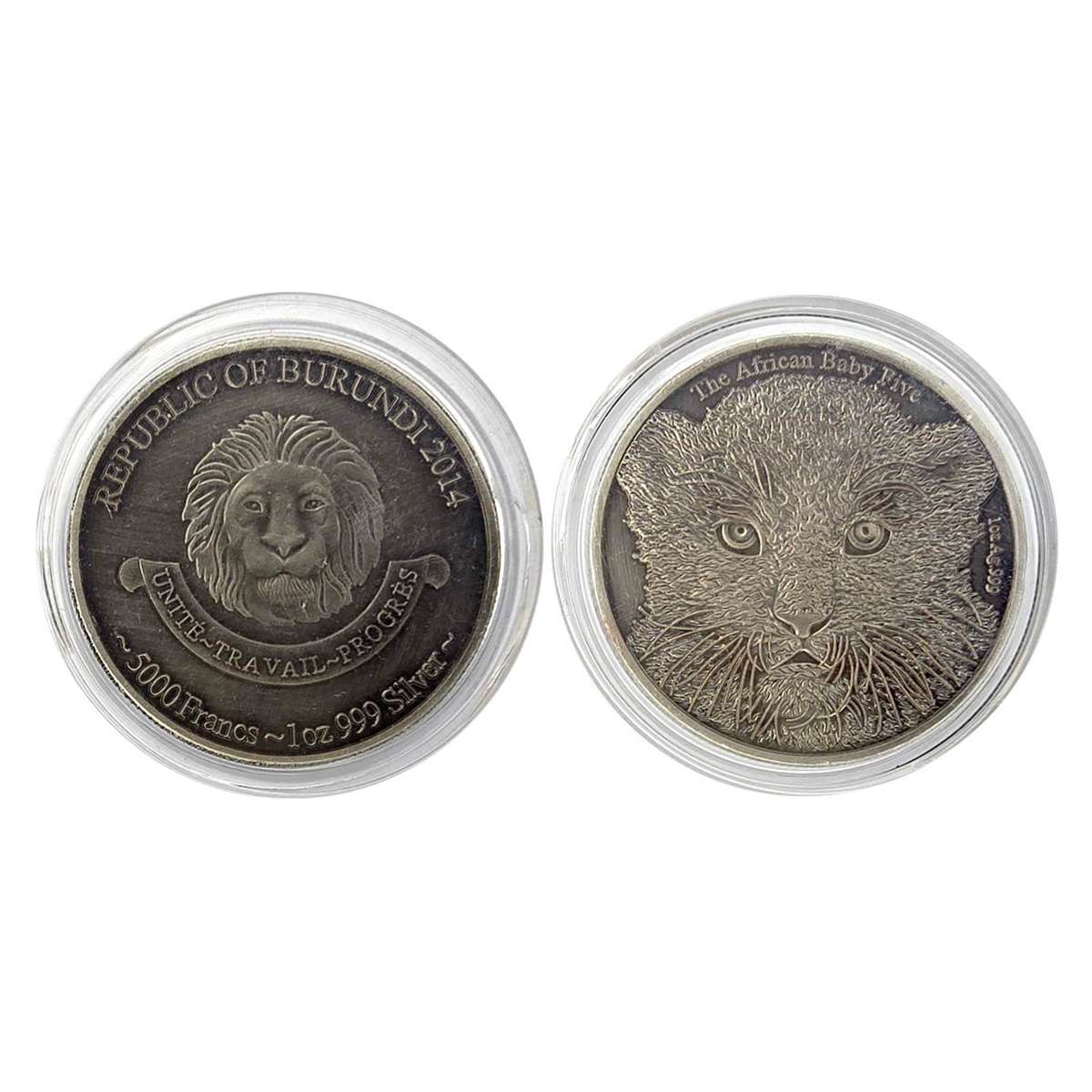 Cupro - Nickel, Burundi, 500 Francs UNC, Lion logo on obverse, and the American Baby Five 