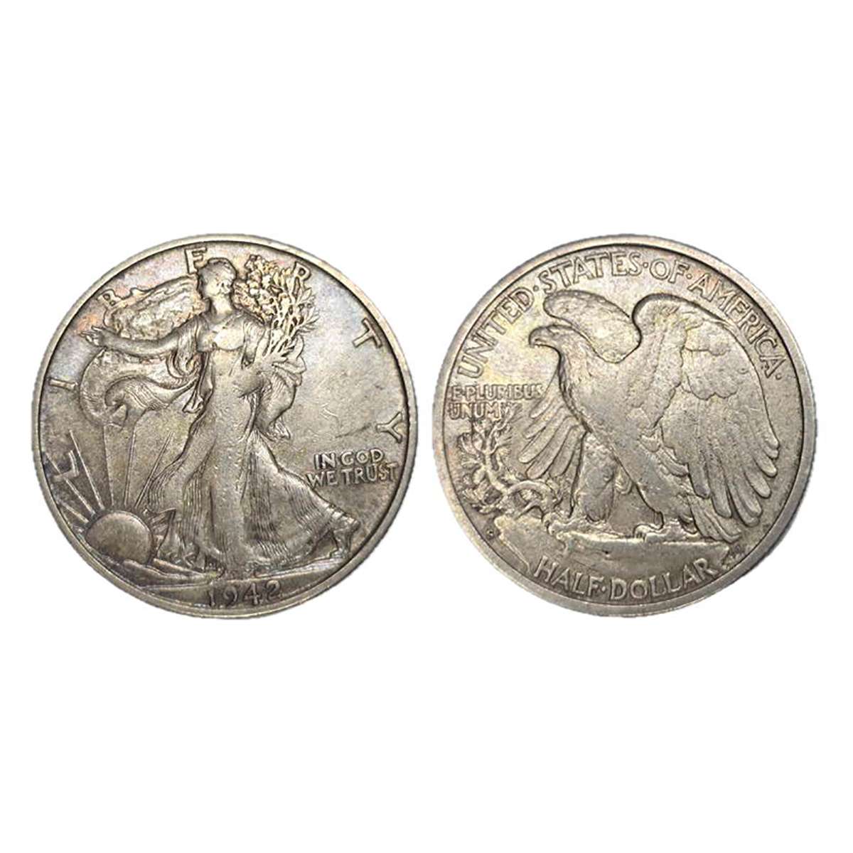 USA, Walking Liberty ½ Dollar, Silver 12.5 g. 1942. About Extremely Fine. Scarce. ...
