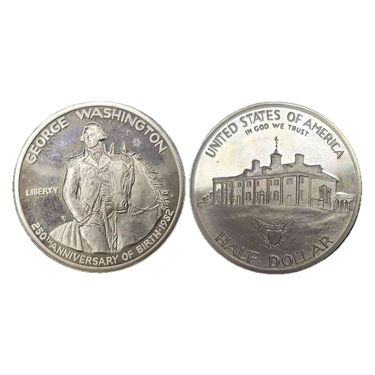 USA, Washington ½ Dollar Proof, Silver, 12.5 g. 1982. Proof, Rare....