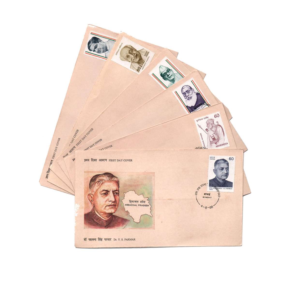 Paper, India Post, Collection of 30 different First Day Covers (FDCs), 1988, 30 pcs. All d
