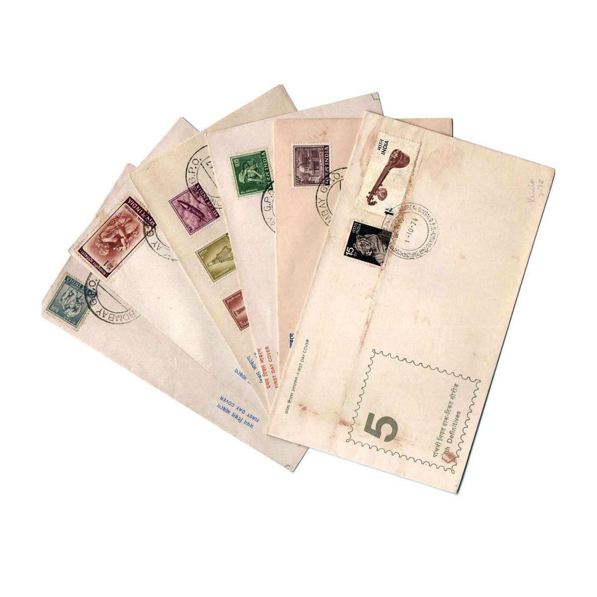 Paper, India Post, Collection of 16 different Definitive First Day Covers (FDCs). An almos