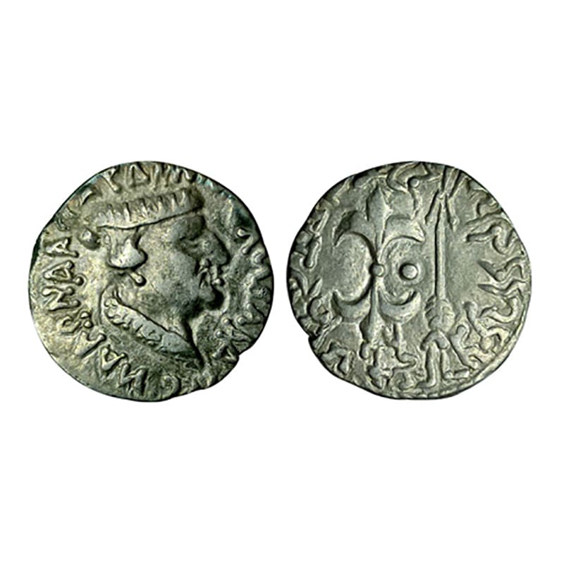 Western Kshatrapas, Kshaharatas, Nahapana (c. AD 50-100), Silver, Portrait type, thr-lingu