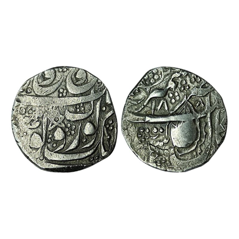 Sikhs, Ranjit Singh (AD 1799-1839), Star Rupee, Kashmir Mint, Silver, 11.09 g, Nanakshahi 