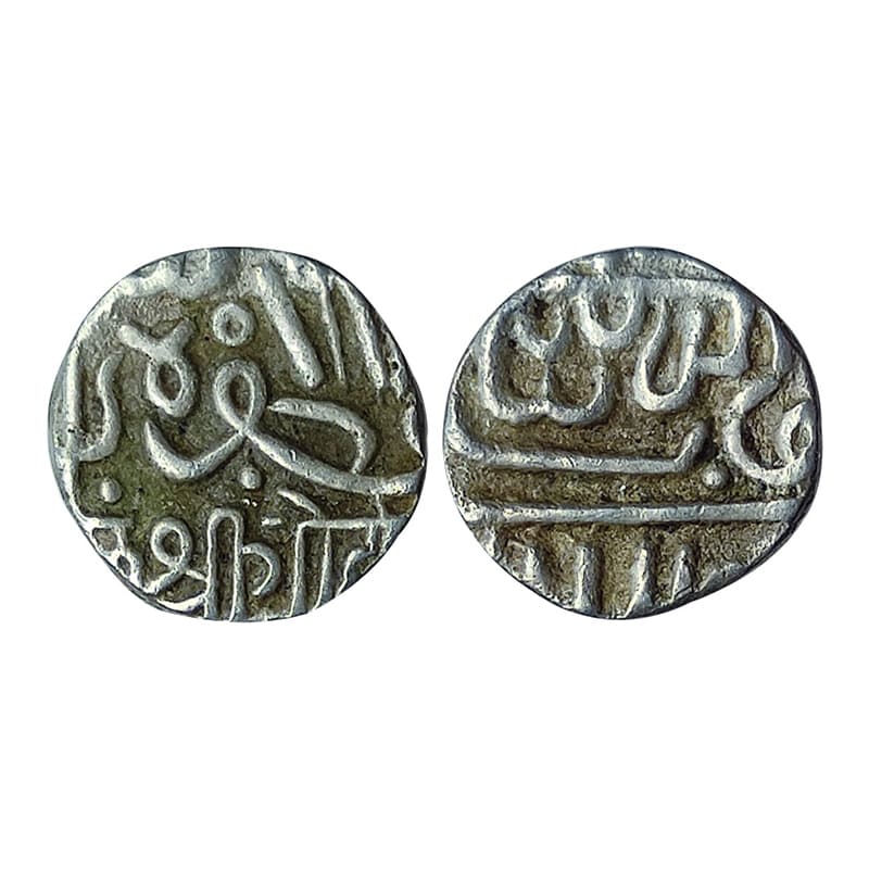 Kutch, Gohodji II, ½ Kori, Silver, 2.18 g, with the name of Muzaffar Shah III, frozen AH y