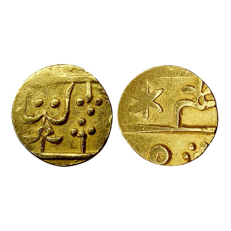 Mewad, 2/3 Mohur, Gold, 7.42 g, Warupshahi Mohur type, Udaipur Mint, ND, minted between AD