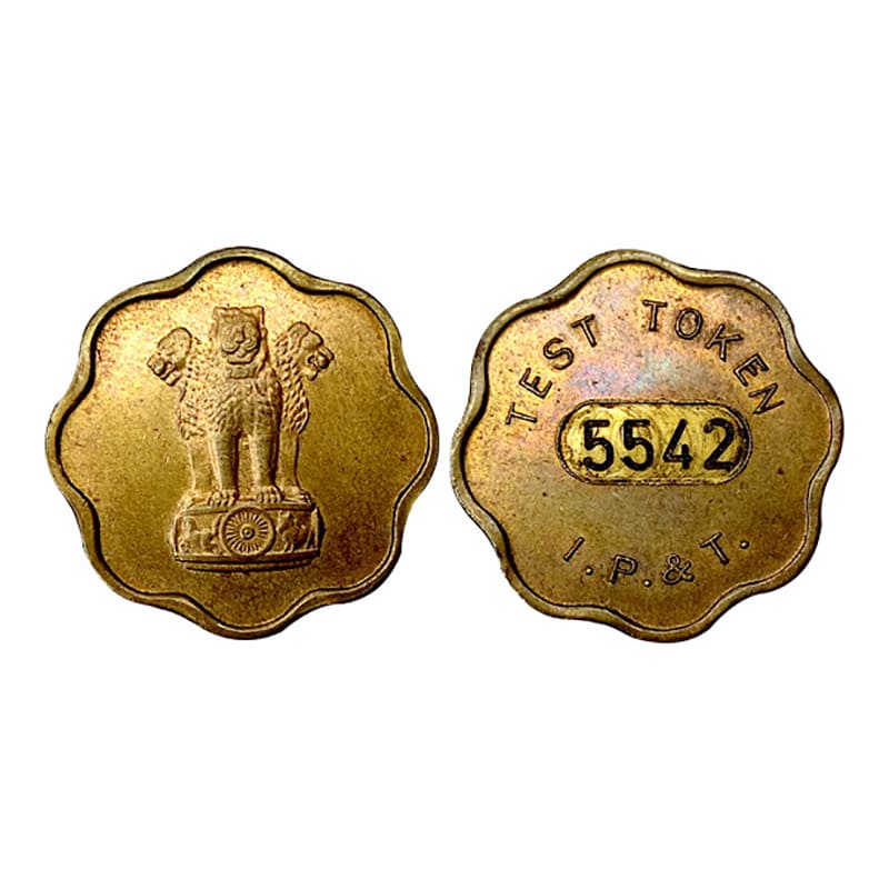 Cupro - Nickel, India Post Test Token, Copper-Nickel, 4.83 g, Lion capital on obverse, TES