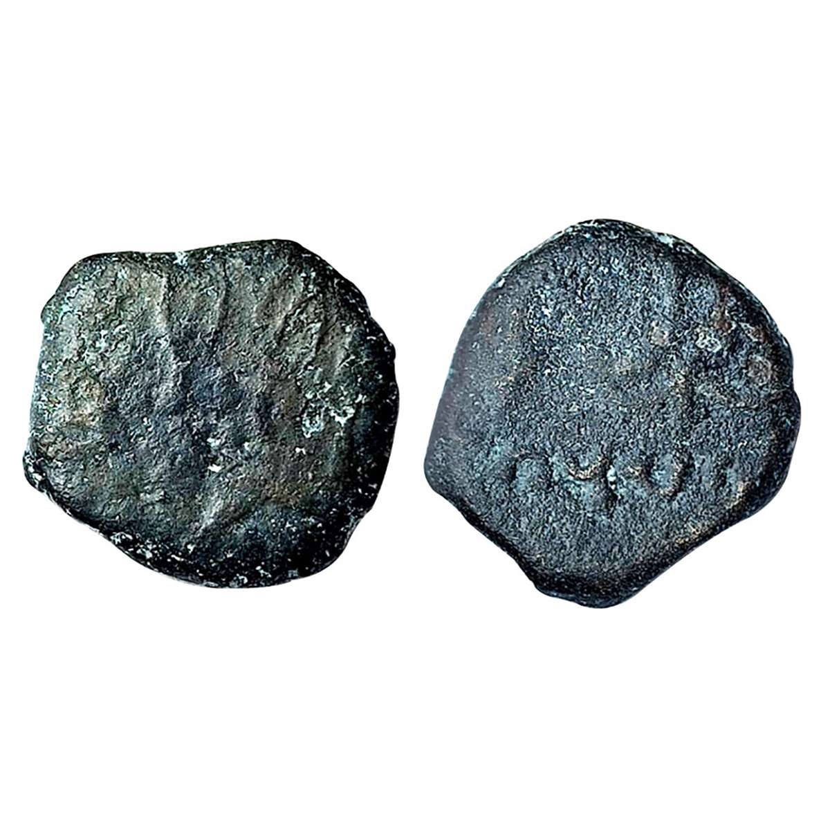 Western Kshatrapas, Nahapana Kshaharata, Copper, 3.02 g, Satavahana-type issue of Maharash