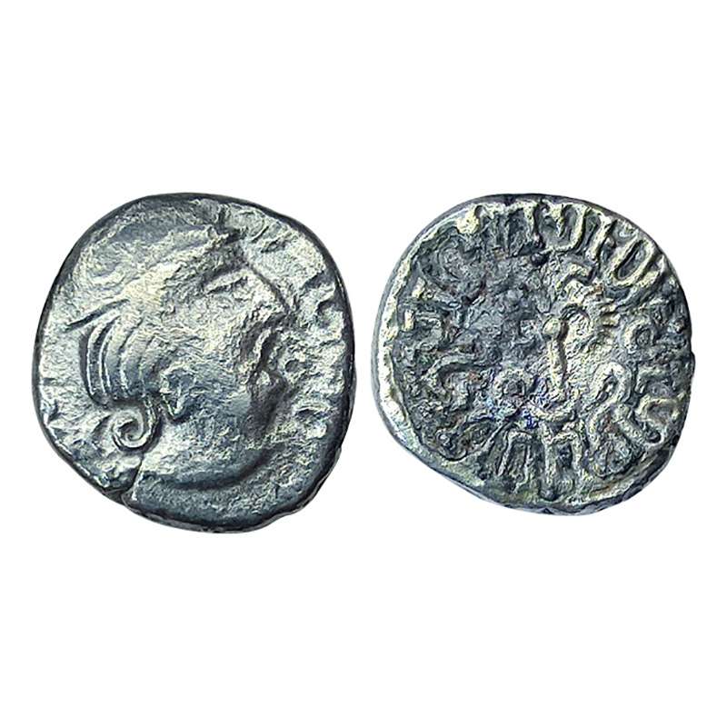 Guptas, Kumaragupta, Silver Drachma, 1.69 g, obv. bust of the king to right, rev. stylized