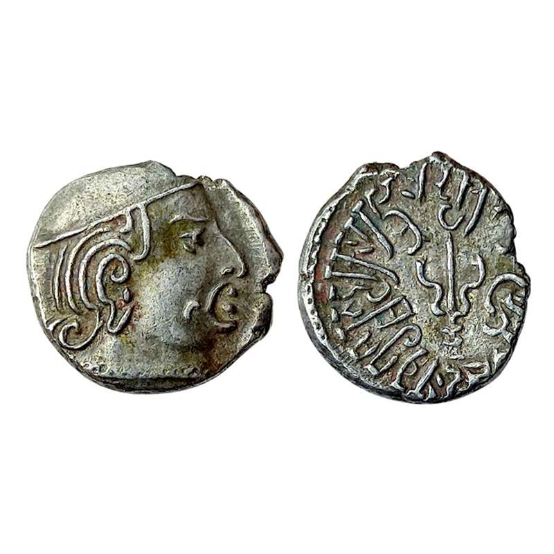 Sharva Bhattaraka (c. AD 500-600), Silver Drachma, 1.81 g, obv. bust of the king facing ri