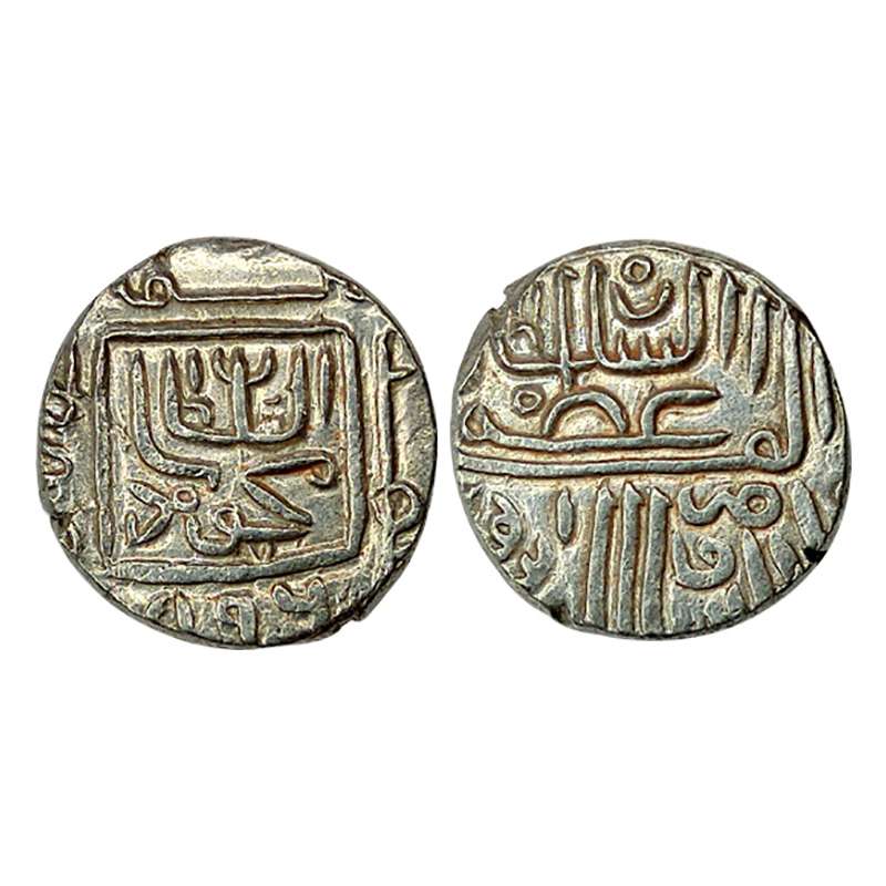 Gujarat Sultanate, Mahmud Shah I, Silver, ½ Tanka, Muhammadabad Shahr-i-Mukkaram mint, AH 