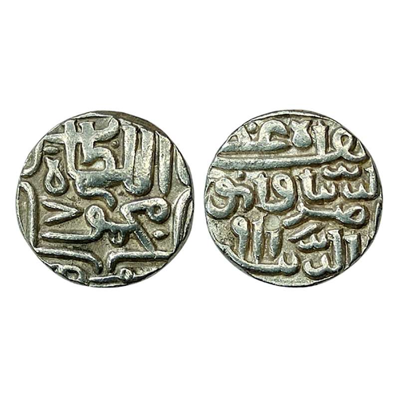 Gujarat Sultanate, Mahmud Shah I, Silver, ½ Tanka, Muhammadabad Shahr-i-Mukkaram mint, AH 