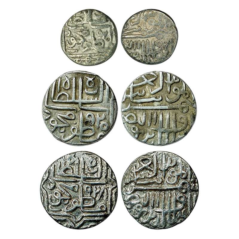Gujarat Sultanate, Muzaffar Shah II, Silver (3), Tanka & ½ Tanka, AH 925, 928 & 927 (G&G# 