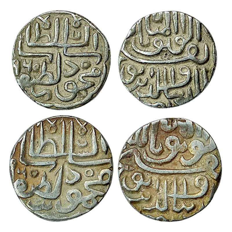 Gujarat Sultanate, Mahmud Shah III, Silver (2), Tanka & ½ Tanka, Ahmedabad mint, AH 960 & 